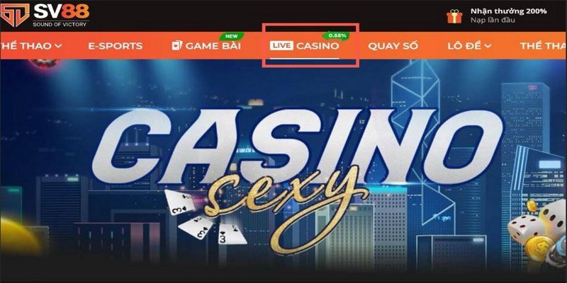 Tỷ lệ % hoàn trả Quý Khách đạt được ở mỗi tuần sẽ hiển thị ở tab Live Casino